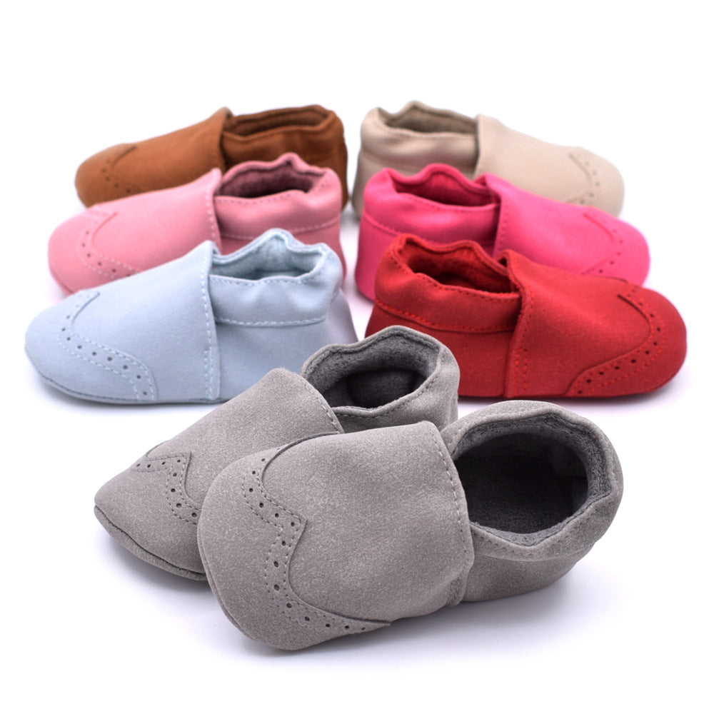 babyshoes Spring and Autumn New Frosted leather baby shoes 0-1 years old soft soled toddler shoes 7 color baby shoes B605