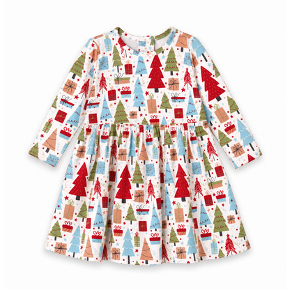 Christmas Merry Girl's Soft Bamboo Dress