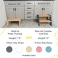 2-Step Wooden Stool for Toddlers(Step Stool for Children Ages 2+)