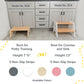 2-Step Wooden Stool for Toddlers(Step Stool for Children Ages 2+)