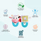 Cow Teething Hand Toys for 4 Month Old Baby Boys & Infants