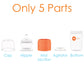 PopYum Baby Bottle Starter Set for Breast and Formula Feeding, 4-Pack, Orange, 2x 5oz Bottles (150ml) + 2x 9oz Bottles (260ml)