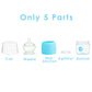 PopYum 5oz Anti-Colic Baby Bottle for Breast and Formula Feeding, 2-Pack, Blue, #1 Slow Flow Nipples