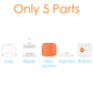 PopYum 5oz Anti-Colic Baby Bottle for Breast and Formula Feeding, 2-Pack, Orange, #1 Slow Flow Nipples