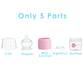 PopYum 5oz Anti-Colic Baby Bottle for Breast and Formula Feeding, 2-Pack, Pink, #1 Slow Flow Nipples