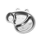 Happy Hues Stainless Steel Divided Meal Plate Tray3 Compartments Dinner Dish For Baby Toddler Kids Eating Food Cartoon Shape