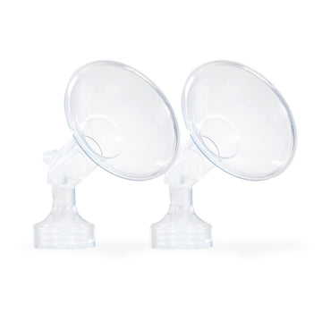 Ameda Mya Breast Pump Replacement Flanges 28Mm, Comfort Fit Angled Flange, 2 Count (1 Pair) | Discontinued | Not Compatible With