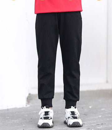 Gfqlong Toddler Baby Boys 2 Pack Cotton Active Jogger Pants,Kids Casual Athletic Sweatpants Solid Pocket Bottoms,Navy Blue+Blue