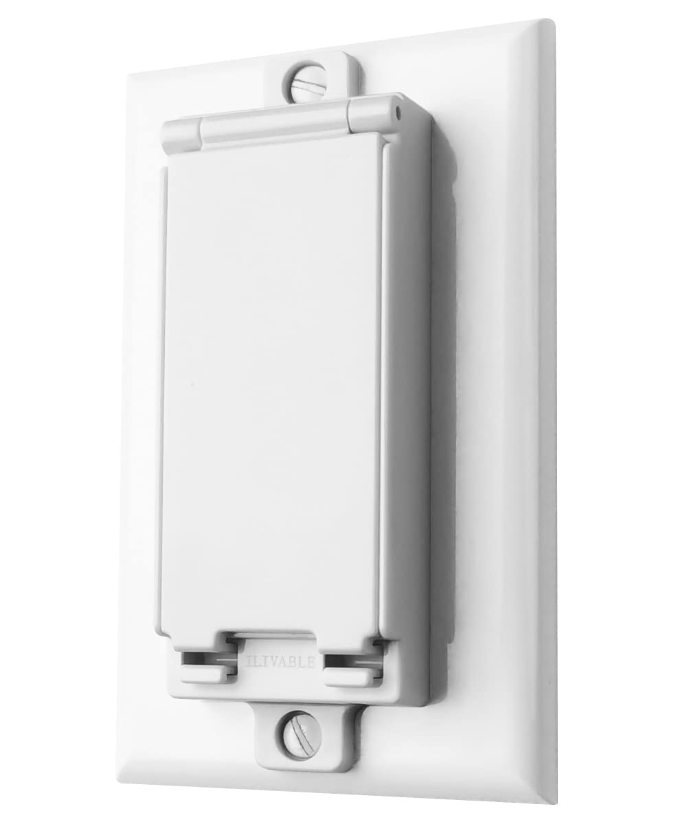 Rocker Light Switch Guard, Ilivable Child Proof Switch Plate Cover Prevents Kids Or Accidental Turned On/Off Switch While Allowi