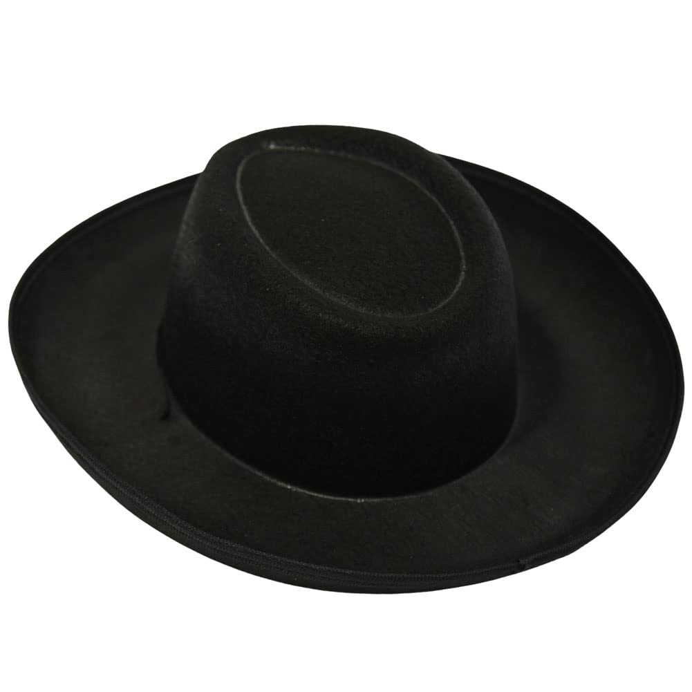 Making Believe Kids Western Rodeo Cowboy Or Cowgirl Classic Costume Set - Vest, Black Hat, Bandanna, Size 6-8