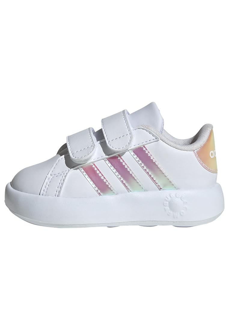 adidas Baby-Girls Sneakers Tennis Shoes, Cloud White Iridescent Grey Two, 20 EU