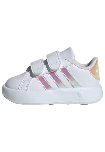 adidas Baby-Girls Sneakers Tennis Shoes, Cloud White Iridescent Grey Two, 20 EU