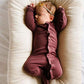 L'Ovedbaby Baby Girls Organic Snap One-Piece Footies, Eggplant, Preemie/Nb 4-7 Lbs Us