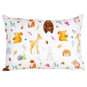 100% Cotton Toddler Pillowcase By Addison Belle - Fits Both 13'X18' And 14'X19' Pillows - Soft, Durable & Breathable (Woodla