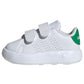 Adidas Unisex Baby Advantage Shoes Kids, Ftwr White Ftwr White Green, 23 EU