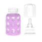 Lifefactory Glass Baby Bottles With Silicone Protection - 3-Pack, 4 Ounce Bottles, (1- Lavender, 1- Mint & 1- Cantaloupe)