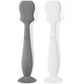 2 Pack Baby Diaper Cream Brush, Diaper Cream Spatula Applicator Silicone Baby Butt Paste Spatula For Babies, Newborn (Gray, Whit