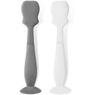 2 Pack Baby Diaper Cream Brush, Diaper Cream Spatula Applicator Silicone Baby Butt Paste Spatula For Babies, Newborn (Gray, Whit