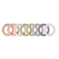 Itzy Ritzy Linking Ring Set; Set of 8 Braided, Rainbow-Colored Versatile Linking Rings; Attach to Babys Car Seat, Stroller & Ac