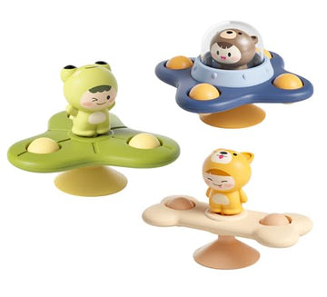 Suction Cup Spinner Toys For Boys, Sensory Spinning Tops Toy For Toddlers, First Birthday Baby Gifts For Girls(Group G)