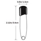 50 Pcs Diaper Pins, Plastic Head Safety Pin With Safe Locking Closures (Black)