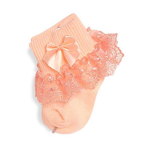 Adeimoo Little Infant Newborn Toddler Baby Girls Princess Party Lace Ruffles Frilly Socks (Colorful B, 0-1 T)