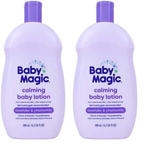 Baby Magic Calming Body Lotion, Lullaby Scent, Lavender & Chamomile, Lavender, 16.5 Fl.Oz (Pack of 2)