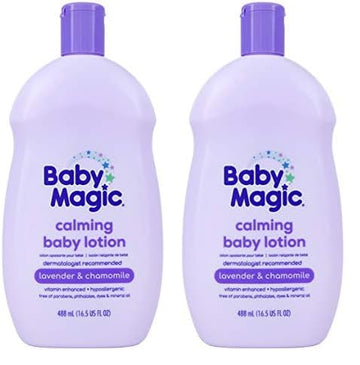 Baby Magic Calming Body Lotion, Lullaby Scent, Lavender & Chamomile, Lavender, 16.5 Fl.Oz (Pack of 2)