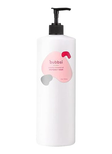 Bubbsi Creamy Coconut Oil Baby Shampoo & Wash | Light Natural Scent | Won'T Irritate Eyes | Organic Coconut Oil + Shea | Gentle,