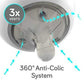 Nanobebe Nipples Baby Bottle Nipples, Silicone Nipple, Triple Vented, Ready To Use, 4-Pack, Preemie