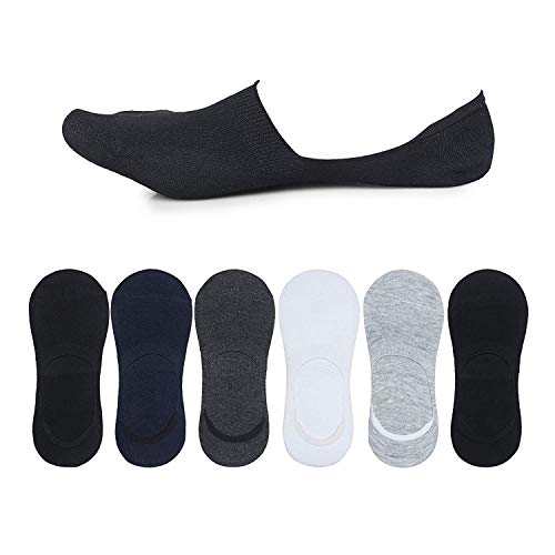 Creature AntiSlip Unisex Cotton Invisible No Show Cotton Loafer Socks With Anti Slip Silicon Grip MultiColor Pack Of 6 (Scs25
