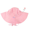 Rufflebutts Baby/Toddler Girls Pink Adjustable Sun Hat W/Upf 50+ Protection - 6-12M