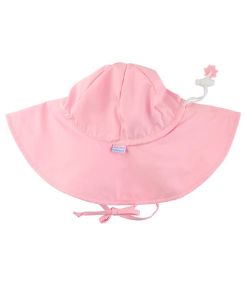 Rufflebutts Baby/Toddler Girls Pink Adjustable Sun Hat W/Upf 50+ Protection - 6-12M