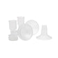 Ameda Customfit Breast Flanges Medium/Large | Includes (2) 30.5Mm Breast Pump Flanges & (2) 28.5Mm Flange Inserts | Fits Hygieni