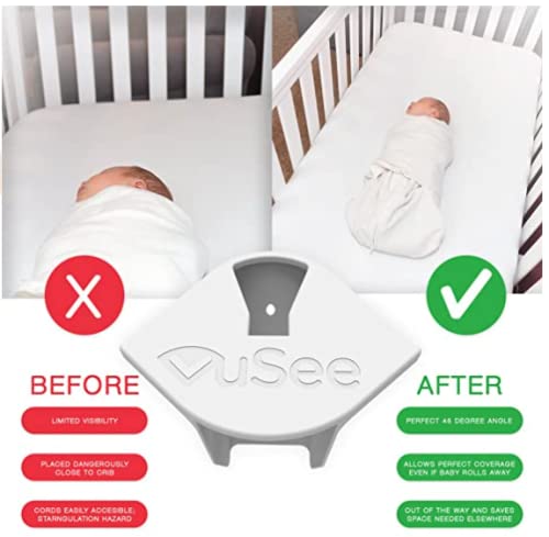 Vusee Anywhere Baby Monitor Mount - Universal Baby Camera Holder; Indoor Security Camera Holder - Small Adhesive Shelf By Storag