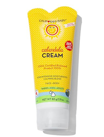 California Baby Calendula Cream  Ultra-Soothing Baby Face Cream  100% Plant-Based  Organic Calendula + Aloe Vera  Lavender Scent
