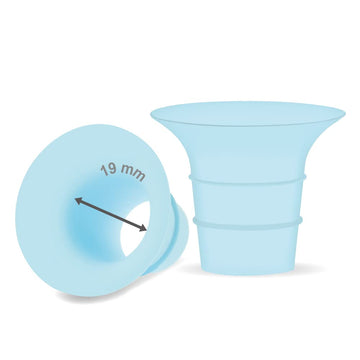 Maymom 19Mm Flange Insert Blue Compatible With Elvie Single/Double Electric, Elvie Stride Cup (24Mm), Compatible With Medela Per