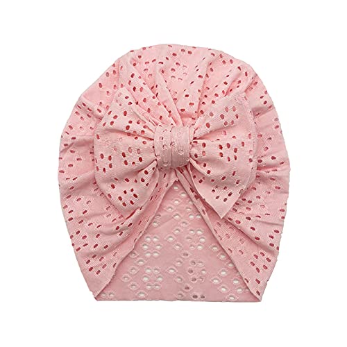 Gezisan Baby Turban Newborn Baby Girl Hospital Hat Nursery Beanie Headwrap Bohemia Donuts Cap (Hole02-6Pcs)