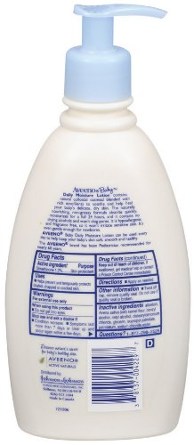 Aveeno Baby Daily Moisture Lotion, Fragrance Free, 12 Ounce (Pack Of 2)