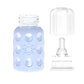 Lifefactory Glass Baby Bottles With Silicone Protection - 2-Pack, 4 Oz Bottles, Blanket