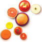 Food Huggers 5Pc Reusable Silicone Food Savers  Bpa Free & Dishwasher Safe  Fruit & Vegetable Produce Storage For Onion, Tomato,