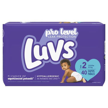 Luvs With Size 2 Ultra Leakguards Diapers, 40 Count Per Pack - 2 Per Case