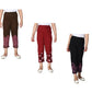 Girls Soft Cotton Bottom Printed Pyjamas Lower for Summer (Pack of 3) Brown::Maroon::Black
