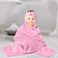 Kassy Pop Curated Just For You Cartoon Hooded Microfiber Fleece Baby Blankets Cum Bath Towels/Robes, 30 X 40 Inches, 02 Yrs, Pi