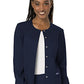 Snap Front Scrub Jackets For Women, Workwear Revolution Soft Stretch Plus Size Ww310, 5Xl, Navy