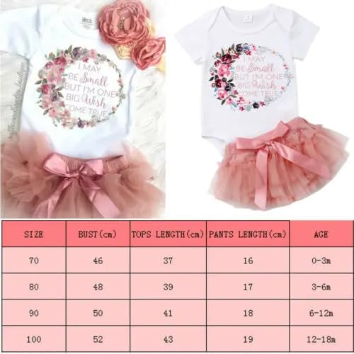 Aoswep Baby Girl Clothes Infant Newborn Girl Outfits Summer Clothes Romper&Skirt