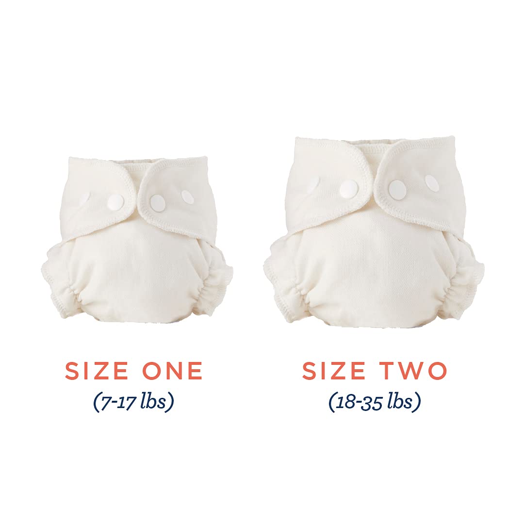 Esembly Cloth Diaper Inner - Organic Cotton Fitted Diaper- Soft, Ultra-Absorbant, Trim-Fitting Layer to Pair with Waterproof Out