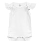 Laughing Giraffe Baby Girl Blank Flutter Short Sleeve One Piece Bodysuit White (0-3 Months)