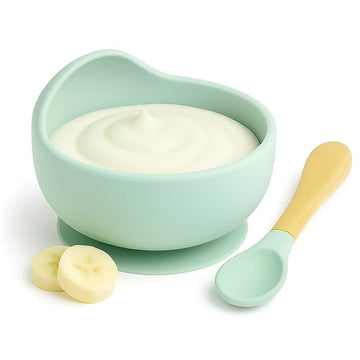 KETUBHAGAD Baby Feeding Bowl & Spoon Set | Silicone Suction Bowl for Baby Food | BPAFree Baby Bowl with Soft Feeding Spoon | No
