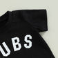 Toddler Baby Boy Clothes Letter Short Sleeve T Shirt Top Boys Shorts With Pocket Cute Summer Outfit 2Pcs Set (A-Black,6-12 Month